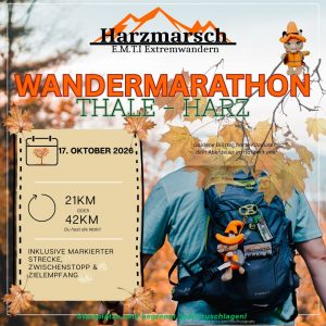 Harzmarsch 42Km Thale Wandermarathon- 17.10.2026
