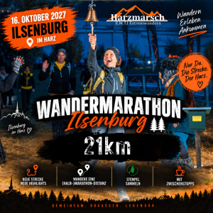 Harzmarsch 21Km Ilsenburg Halbwandermarathon 16.10.2027